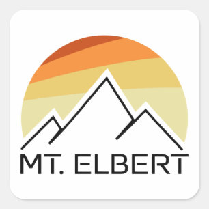 Elbert Colorado Retro Quadratischer Aufkleber