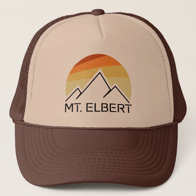 Elbert Colorado Retro Truckerkappe (Vorderseite)