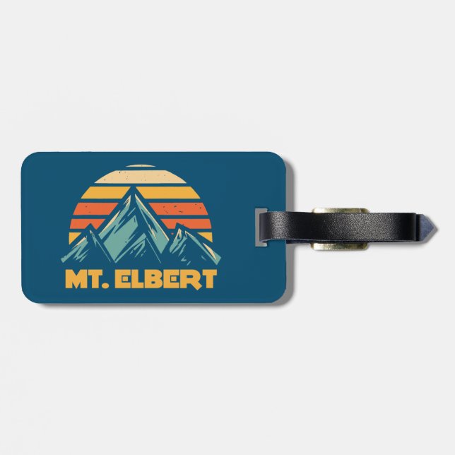 Elbert Colorado Retro Turquoise Gepäckanhänger (Rückseite horizontal)