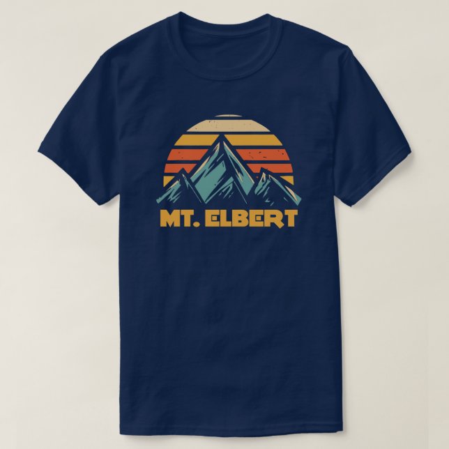 Elbert Colorado Retro Turquoise T-Shirt (Design vorne)