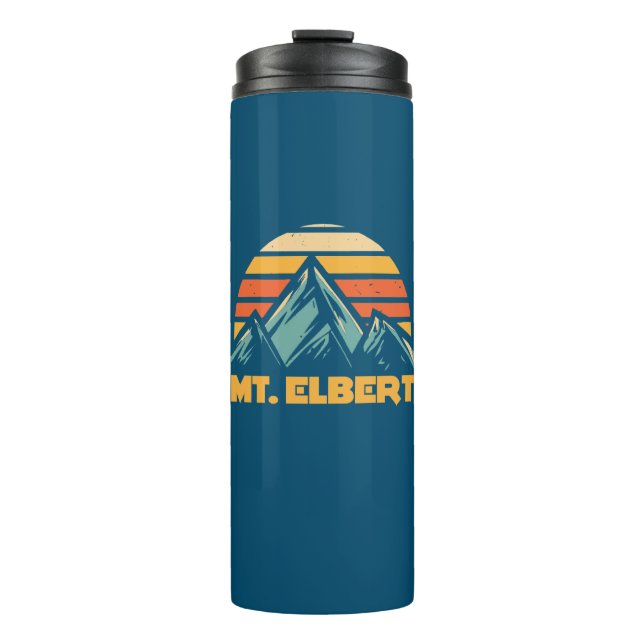 Elbert Colorado Retro Turquoise Thermosbecher (Vorderseite)