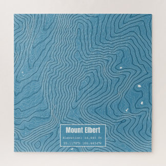 Elbert Topographic Map - Blue Puzzle