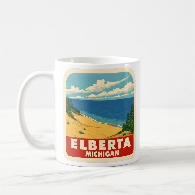 Elberta Michigan Vintag Kaffeetasse (Links)