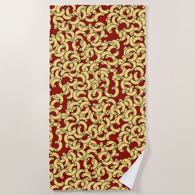 Elbow Pasta Strandtuch (Vorderseite)