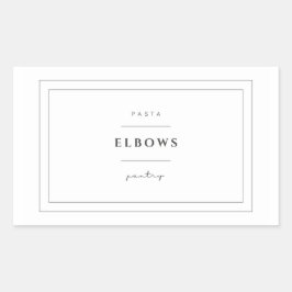 Elbows Pasta-Etikett Rechteckiger Aufkleber