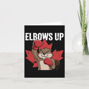 Elbows up Beaver Boxing Proud Kanadier starke Cana Karte