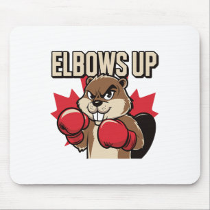 Elbows up Beaver Boxing Proud Kanadier starke Cana Mousepad