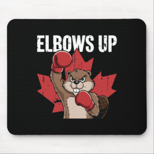 Elbows up Beaver Boxing Proud Kanadier starke Cana Mousepad