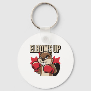 Elbows Up Beaver Boxing Stolz Kanadischer Starker Schlüsselanhänger