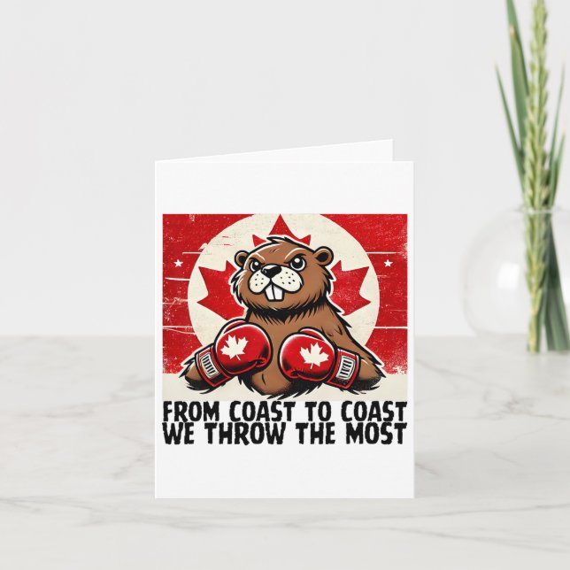 Elbows up Canada Canadian Counter Tariffs Beaver B Karte (Vorderseite)