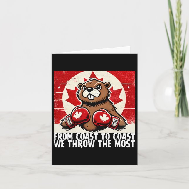 Elbows up Canada Canadian Counter Tariffs Beaver B Karte (Vorderseite)