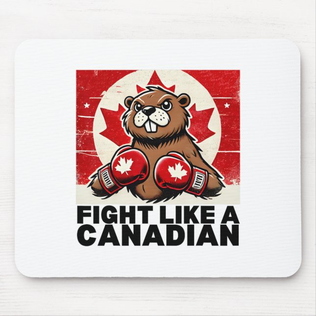 Elbows up Canada Canadian Counter Tariffs Beaver B Mousepad (Vorne)