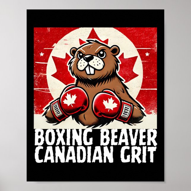 Elbows up Canada Canadian Counter Tariffs Beaver B Poster (Vorne)