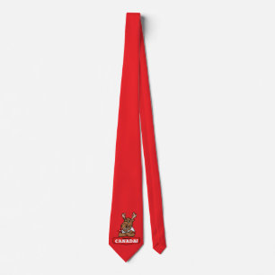 Elbows Up Canada! Funny Moose Necktie Krawatte
