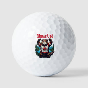 Elbows Up Canada Golfball