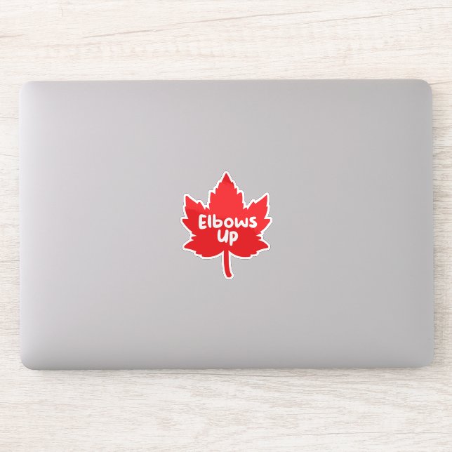 Elbows Up Canada Sticker (Computer)