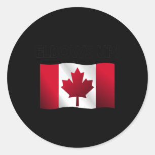 Elbows Up Canada Sticker10 Runder Aufkleber