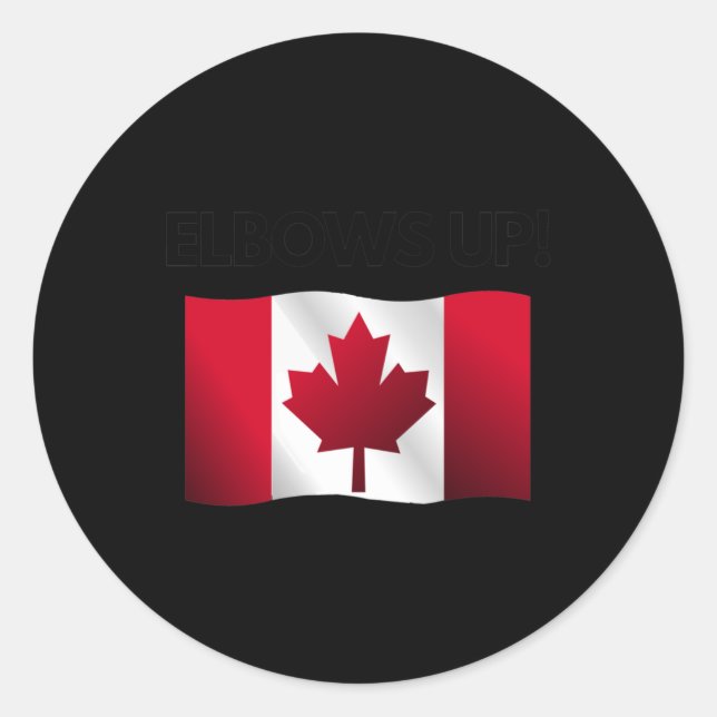 Elbows Up Canada Sticker10 Runder Aufkleber (Vorderseite)