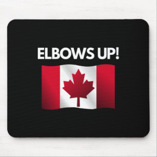 Elbows Up Canada Sticker12 Mousepad