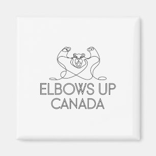 Elbows Up Canada Sticker3 Magnet