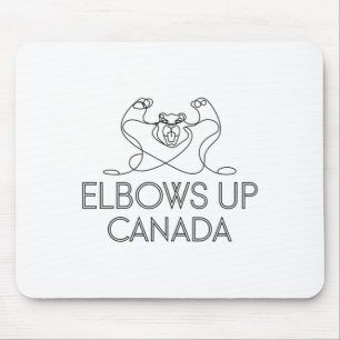 Elbows Up Canada Sticker3 Mousepad