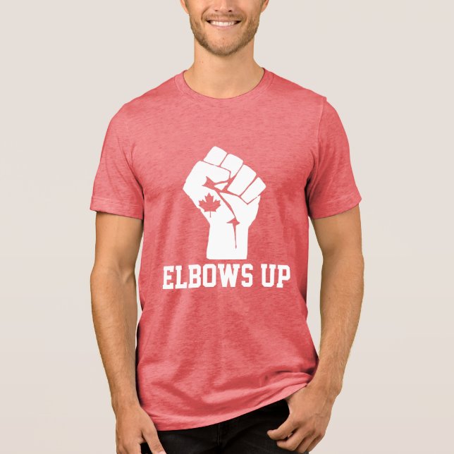 Elbows Up Canada - Stolz Kanadier Tri-Blend Shirt (Vorderseite)