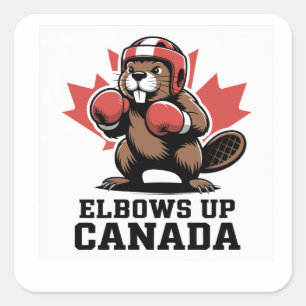 Elbows Up Canada stolz Quadratischer Aufkleber