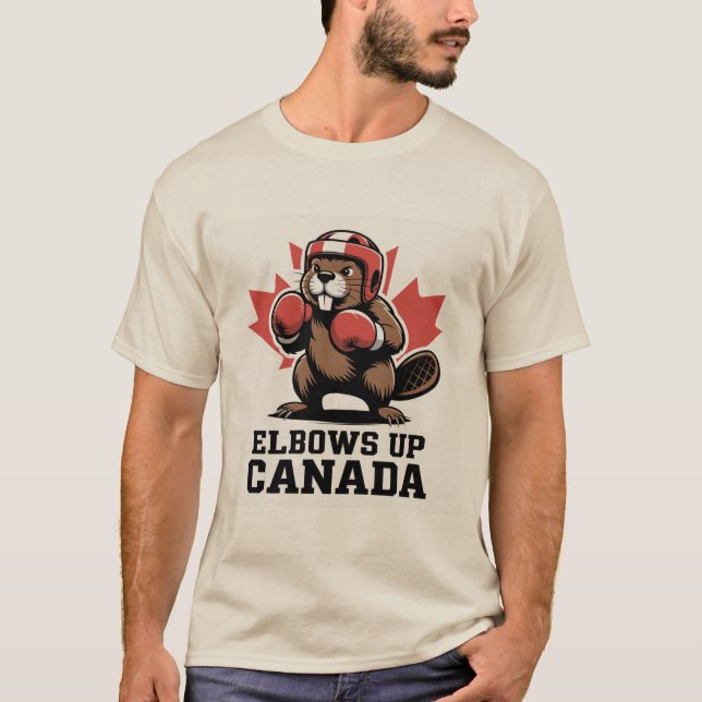Elbows Up Canada stolz T-Shirt (Vorderseite)