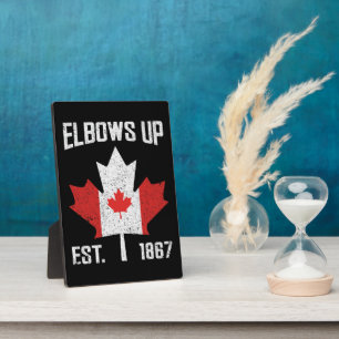 Elbows Up Canada True North Strong Strong Canadian Fotoplatte