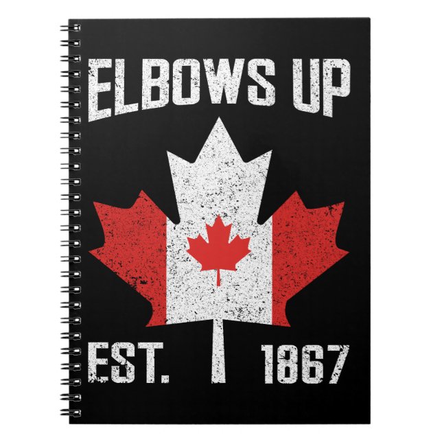 Elbows Up Canada True North Strong Strong Canadian Notizblock (Vorderseite)