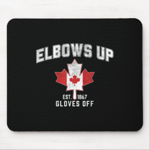 Elbows Up Est 1867 Canadian Maple Leaf Kanada Mousepad