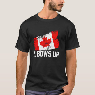 Elbows Up Funny Canadian Hockey Maple Leaf Prix S T-Shirt