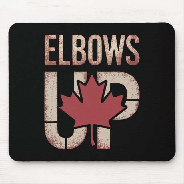 Elbows Up Kanada Meme  Mousepad (Vorne)