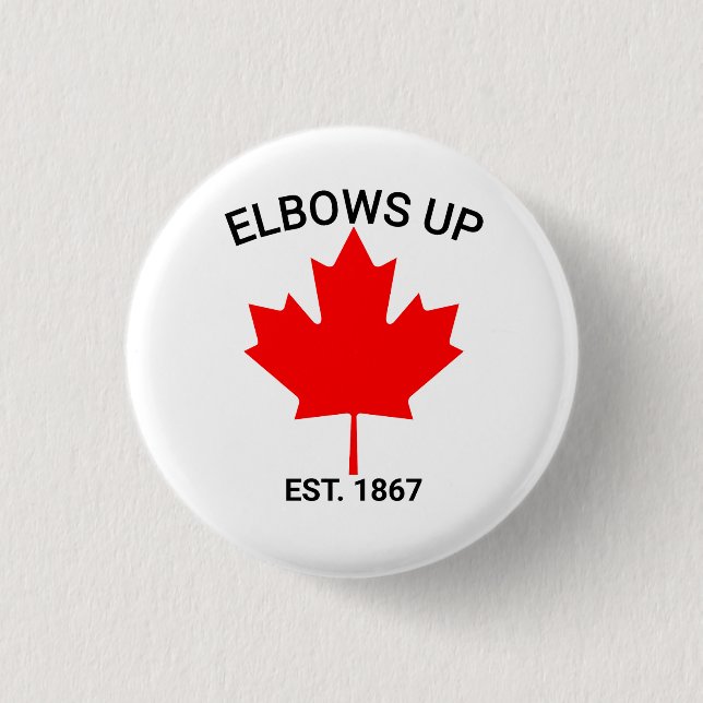 Elbows Up Shirt | Kanada Strong | Unterstützung fü Button (Vorderseite)