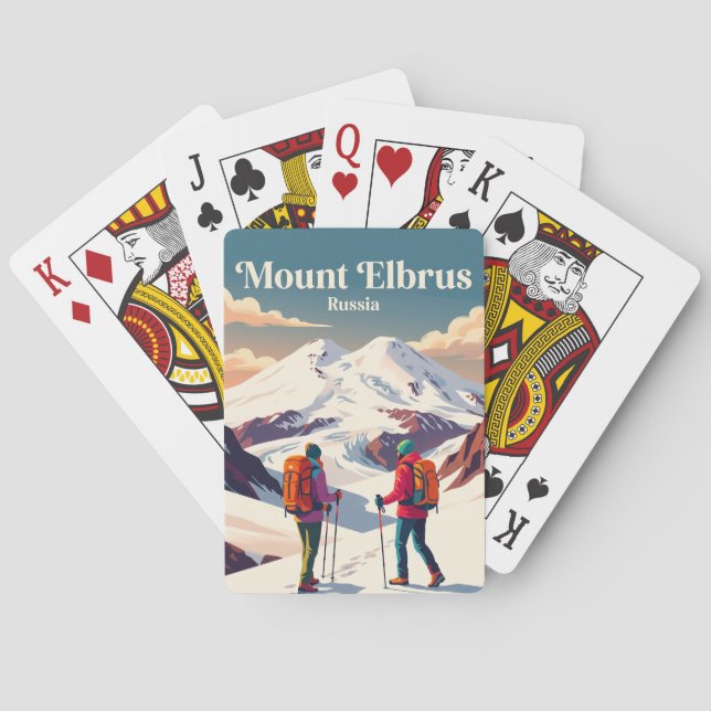 Elbrus Russland Spielkarten (Rückseite)