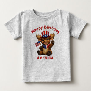 Elch (5h) Patriotisches Kinder-T-Shirt Baby T-shirt