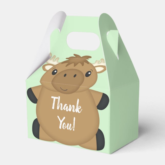 Elch Baby Dusche Geschenkschachtel (Vorderseite)
