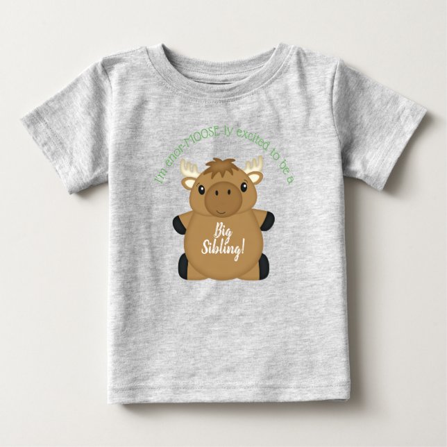 Elch Baby Dusche T-shirt (Vorderseite)