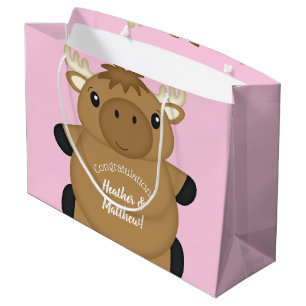 Elch Baby Dusche Woodland Große Geschenktüte