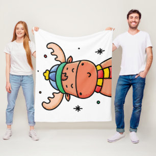 Elch Baby Fleecedecke