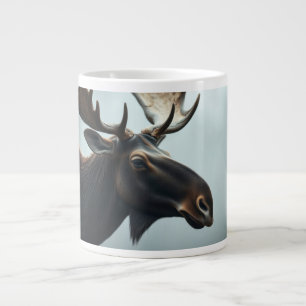 Elch blaues Design Jumbo-Tasse