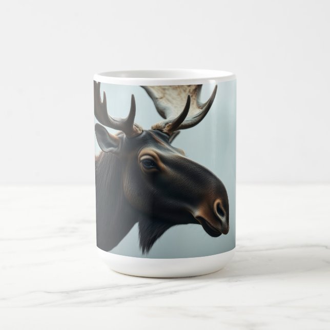 Elch blaues Design  Kaffeetasse (Mittel)
