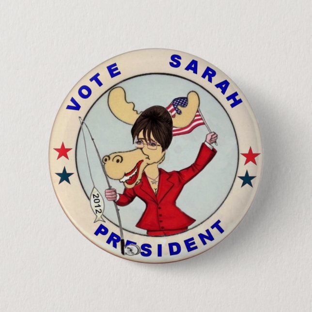 Elch-Button Sarahs Palin 2012 Button (Vorderseite)