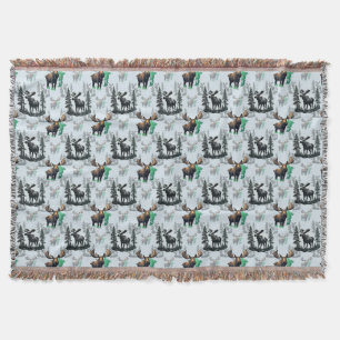 Elch Elch Antlers Deer Muster Design Decke