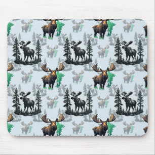 Elch Elch Antlers Deer Muster Design Mousepad