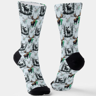 Elch Elch Antlers Deer Muster Design Socken