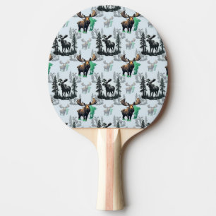 Elch Elch Antlers Deer Muster Design Tischtennis Schläger