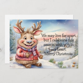 Elch Far Apart Feiertagskarte