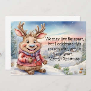 Elch Far Apart Feiertagskarte