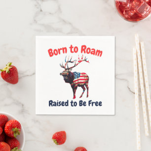 Elch Flag America Serviette